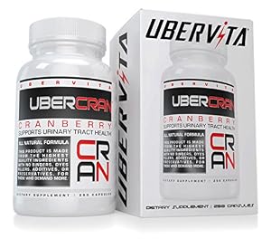 Ubervita Cranberry Fruit Extract Supplement, Pills with Antioxidant Fruit and Berry Blend, Cranberry, 250 Count