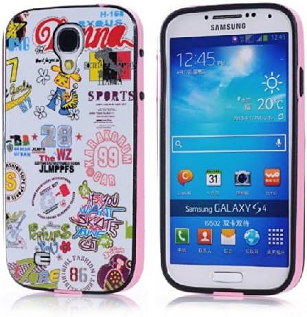 Voguesia Branch Pattern Plastic Hard Cover Camo Triple Hybrid Silicone Case for Samsung Galaxy S4 with Simple High-end Business Detachable Keychain Gift((Rose)) (SHUZI)