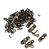 Uxcell a14082700ux0095 Right Latch Hook Antique Wood Box Hasp Catch Decor, Bronze Tone, 20-Piece