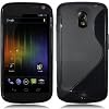 SUNNY SAVERS SAMSUNG GALAXY NEXUS I9250 BLACK 'S' WAVE GEL / SILICONE / HYBRID CASE COVER SKIN WITH FREE SCREEN PROTECTOR