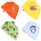 (ジッピー)Zippy 赤ちゃん（男児） 幼児用 バンダナスタイル よだれ掛け （レトロでかっこいいセット 4枚パック)
