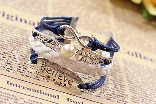 Hand Woven DIY Bracelet Jewelry Angel's Wings Bracelet In English Believe