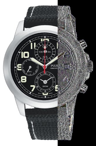 Pulsar Men's PF8191 Chronograph Black Strap Watch