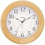 Atomix 00566 12" Atomic Clock (Natural Wood-Finish Ridged Hardwood Frame)