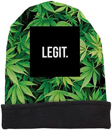 CHIC Women Men Fashion Beanies Green Leaf Unisex Winter Hip Hop Hat