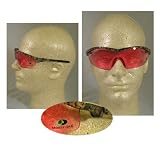 Crews Mossy Oak Safety Glasses, Camo Vermilion