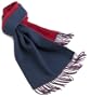 MIR Men's Two-Sided Cashmere Scarf,Navy/Maroon