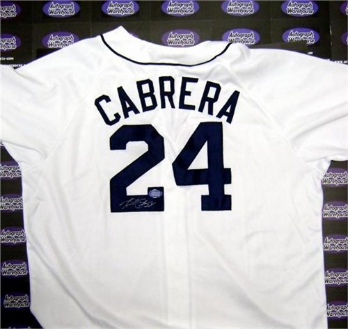 Miguel Cabrera Autographed/Hand Signed Baseball Jersey (Detroit Tigers)
