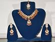 Jewelry for Womens-fashion Jewelry Necklace Set and Earring in Antique Silver Finish and Pink Color Stones 4pc Set (Brand New) Free Shipping