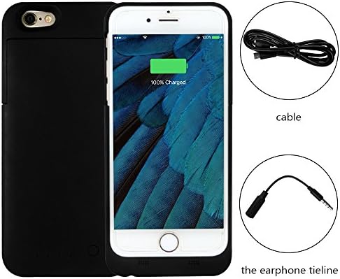iPhone 6/6S Battery Charger Case - LSoug 3100mAh Cell Phone Battery Pack, Back Up Power Bank, Portable Charging Case for iPhone6 6S - MFI Apple Certified, Black