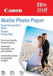 Canon Photo Paper Matte, 13 x 19 Inches, 20 Sheets (7981A011)