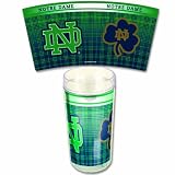 NCAA Notre Dame Fighting Irish 24-Ounce 2-Pack Plaid Tumblers