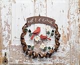 16 &acute; Matel Home Dcor Cardinals Sweet Nectar Welcome Wreath - B0015MW9W4