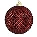 Vickerman 530504-4" Burgundy Durian Glitter Ball Christmas Tree Ornament (6 pack) (N188565D)