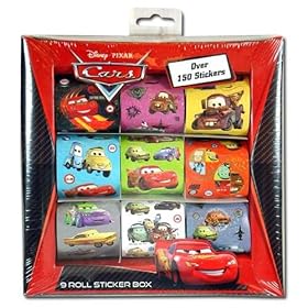  Disney Cars 9 Roll Sticker Box Over 150 Stickers