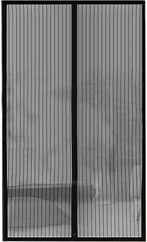 Window Hardware Screen Doors Hands Free Magic Mesh Screen Net Anti Door Curtain Magnets Insect Mosquito Bug 210cm x 100cm (Black)