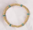 Kenyan Heishi and Turquoise Stretch Bracelet