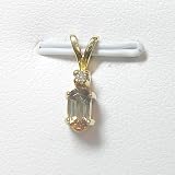 14K Andalusite and Diamond Pendant