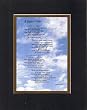 Touching and Heartfelt Poem for Fathers - A Father's Wish Poem on 11 x 14 inches Double Beveled Matting