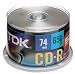 TDK CD-R74MGAXCB-1 CD-R, 74 Minute, 650 MB, 12x (50-Pack Spindle)