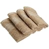 1888 Mills 100-Percent Organic Cotton Oversized Washcloth Set of 4, Earth Brown