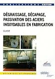 Dégraissage, décapage, passivation des aciers inoxydables en fabrication