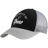 adidas San Antonio Spurs Ladies Silver-Black Courtside Diva Adjustable Trucker Hat