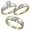 10k Gold 3-Piece Trio His (7mm) & Hers (5.5mm) Diamond Wedding Band Set, w/ 0.09 Carat Brilliant Cut Diamonds; Ladies Size 5