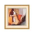 After the Bath Framed Lithograph- 28.25x29"