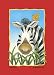 Zany Zebra - Michelle Lash- Ruff Art Print Poster 5 x 7 i