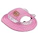 Kung Fu Dog Pet Princess Mesh Porous Sun Cap Hat with Ear Holes Only for Small Dogs