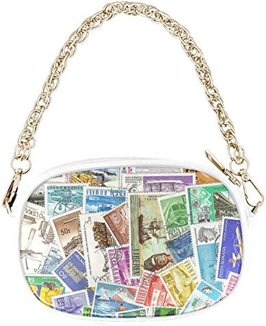 HomeWishes Nostalgia PU Leather Chain Purse for Women Girls,White