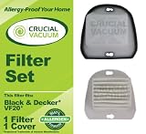 Black & Decker WASHABLE, REUSABLE VF20 DustBuster Filter Plus Cover; Compare With Black & Decker Vacuum Part # VF20, VF-20, 499739-00, 49973900