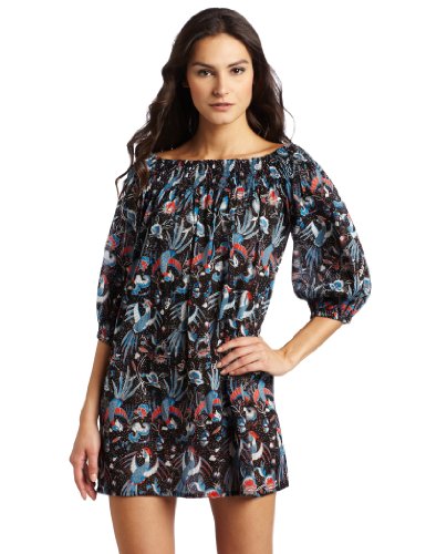 French Connection Women's  Pheonix Off The Shoulder Dress, Black, Medium