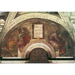 A3 Fine Art Box Canvas 30x42 The ancestors of Christ Bezel with Ezekial Manasseh and Amon Michelangelo