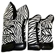 Full Length Set of Four Horse Shipping Boots Zebra Print