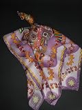 Large Scarf 36'' Huichol in Lilac