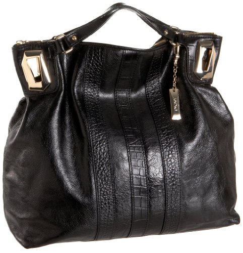 DKNY Handbag - large size shopper, luster leather, black