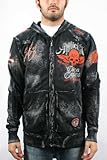 Affliction Chica Cycles Brush Men's Hoodie Sweatshirt