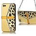 Xtra-Funky Exclusive Luxury Diamante Rhinestone Leopard Handbag Design Case For iPhone 4 - GOLD
