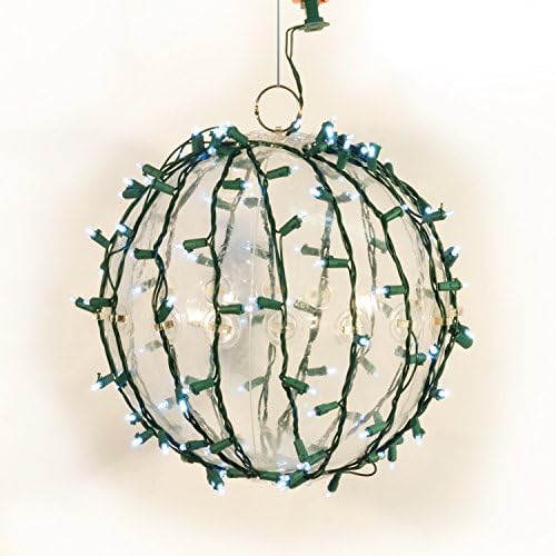 Woods International 120-LED Light Holiday Globe, 13-Inch, White