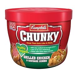 Campbell's Chunky Healthy Request, Grilled Chicken and Sausage Gumbo, 15.25-Ounce Microwavable Containers (Pack of 8)