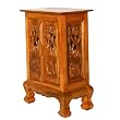 Handmade Asian Furniture - 24" Royal Thai Elephant Storage Cabinet / Nightstand - Natural Finish