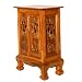 EXP Handmade Asian Furniture - 24" Royal Thai Elephant Storage Cabinet / Nightstand - Natural Finish