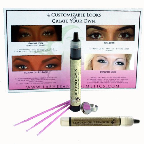 Lashes & Cosmetics Eyelash Extension Glue | Stays-on-glue- Hypoallergenic | .95 Fl.oz No Burn and Odor Free | Lasts for Weeks | Can Be Used with Any Lashes