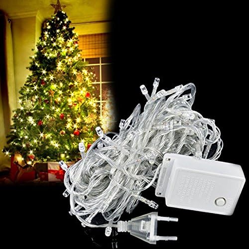 Holiday Outdoor 100 LED String Lights 10m 220v 110v Christmas Xmas Wedding Party Decorations Garland Lighting (Colorful)