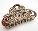 Browns Austrian Crystal Bronze Metal Alloy Bow hair claws clips pins