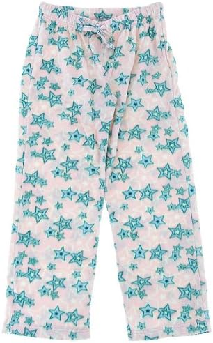 Pink Star Fleece Pajama Pants for Women L