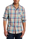 51VI18ZsRlL. SL160  casual shirts	|Just A Cheap Shirt Mens Spring and Summer Casual Cool Shirt, Red/Blue, X Large