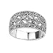 Elements Sterling Silver R2012 52 Ladies Marcasite Wide Ring